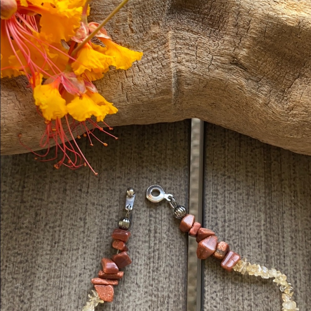 🍊🌿Handmade November Birthstone Rock Necklace🌿🍊 - Picture 5 of 6